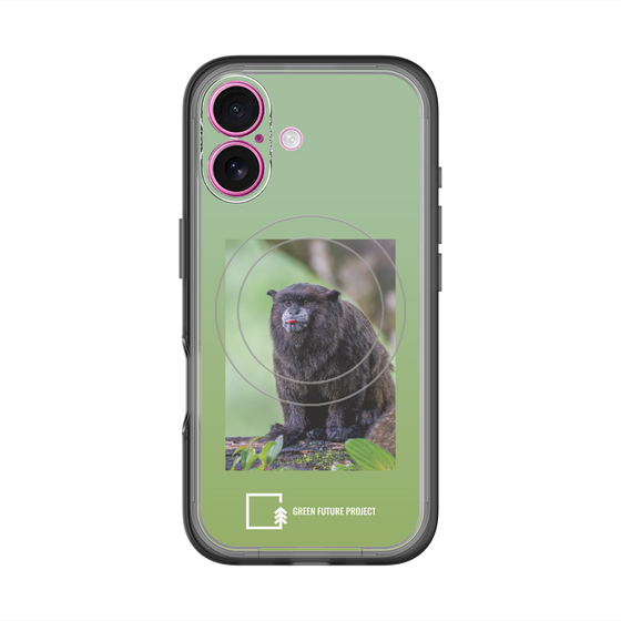 スリムプロテクションプレミアムケース with MagSafe［ Green Future Project - Black-mantled Tamarin ］