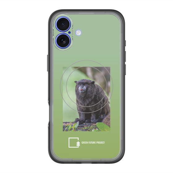 スリムプロテクションプレミアムケース with MagSafe［ Green Future Project - Black-mantled Tamarin ］