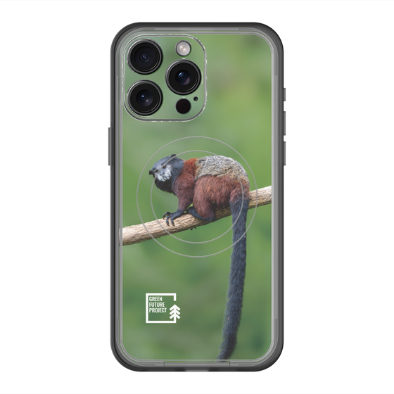 スリムプロテクションプレミアムケース with MagSafe［ Green Future Project - Saddle-backTamarin ］