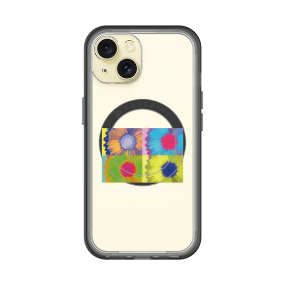 スリムプロテクションプレミアムケース with MagSafe［ LANVIN en Bleu - Flower ］