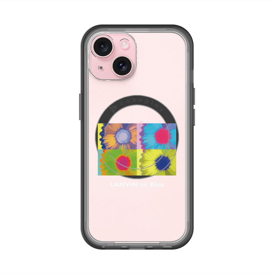 スリムプロテクションプレミアムケース with MagSafe［ LANVIN en Bleu - Flower ］