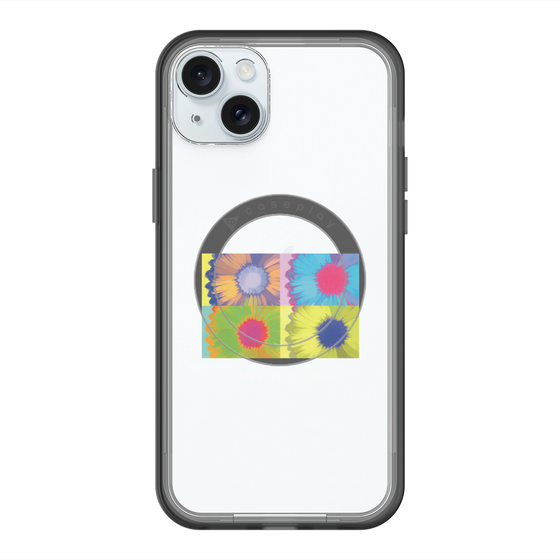 スリムプロテクションプレミアムケース with MagSafe［ LANVIN en Bleu - Flower ］