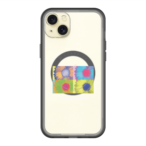 スリムプロテクションプレミアムケース with MagSafe［ LANVIN en Bleu - Flower ］