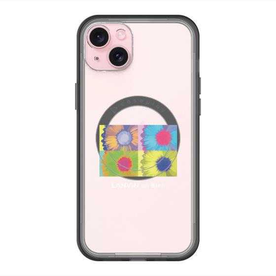 スリムプロテクションプレミアムケース with MagSafe［ LANVIN en Bleu - Flower ］