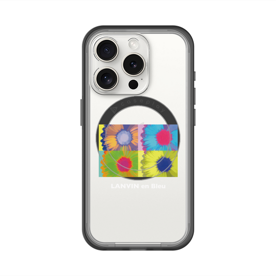 スリムプロテクションプレミアムケース with MagSafe［ LANVIN en Bleu - Flower ］