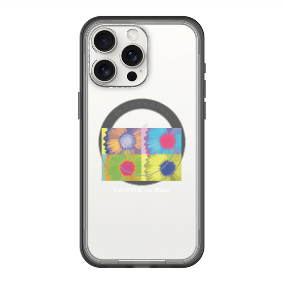 スリムプロテクションプレミアムケース with MagSafe［ LANVIN en Bleu - Flower ］