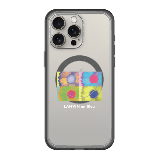 スリムプロテクションプレミアムケース with MagSafe［ LANVIN en Bleu - Flower ］