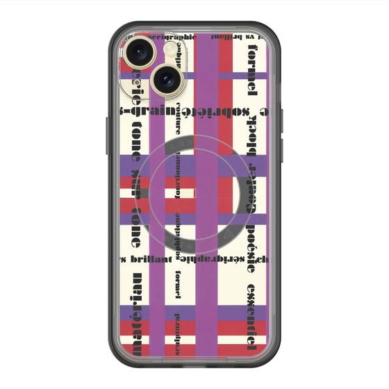 スリムプロテクションプレミアムケース with MagSafe［ LANVIN en Bleu - Plaid ］