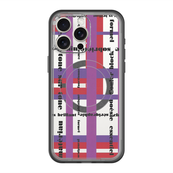 スリムプロテクションプレミアムケース with MagSafe［ LANVIN en Bleu - Plaid ］
