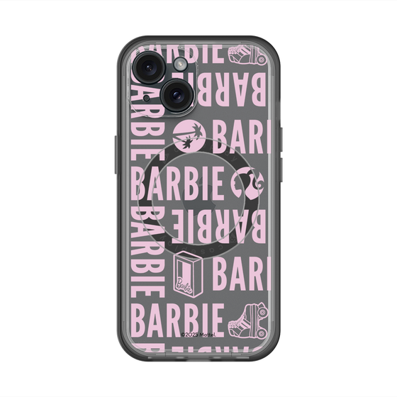 スリムプロテクションプレミアムケース with MagSafe［ Barbie - ロゴパターン3 - クリア ］
