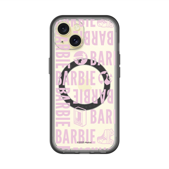 スリムプロテクションプレミアムケース with MagSafe［ Barbie - ロゴパターン3 - クリア ］