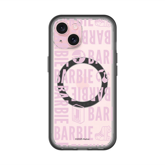 スリムプロテクションプレミアムケース with MagSafe［ Barbie - ロゴパターン3 - クリア ］