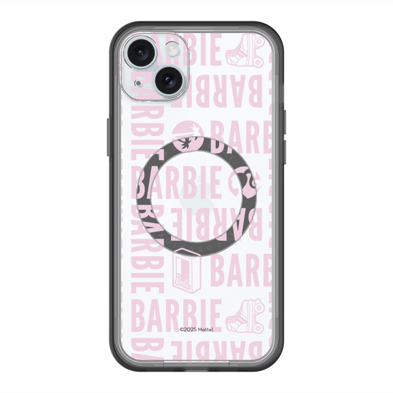 スリムプロテクションプレミアムケース with MagSafe［ Barbie - ロゴパターン3 - クリア ］