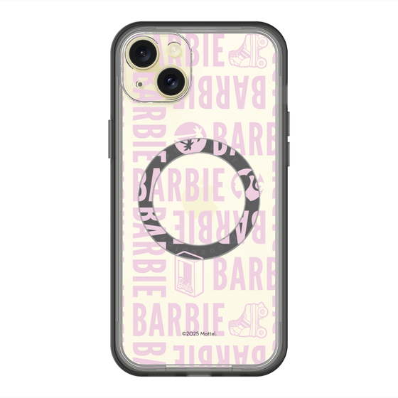 スリムプロテクションプレミアムケース with MagSafe［ Barbie - ロゴパターン3 - クリア ］