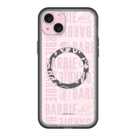 スリムプロテクションプレミアムケース with MagSafe［ Barbie - ロゴパターン3 - クリア ］