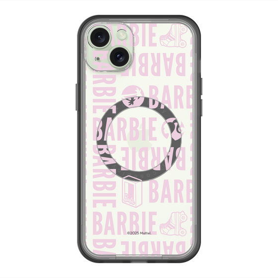 スリムプロテクションプレミアムケース with MagSafe［ Barbie - ロゴパターン3 - クリア ］