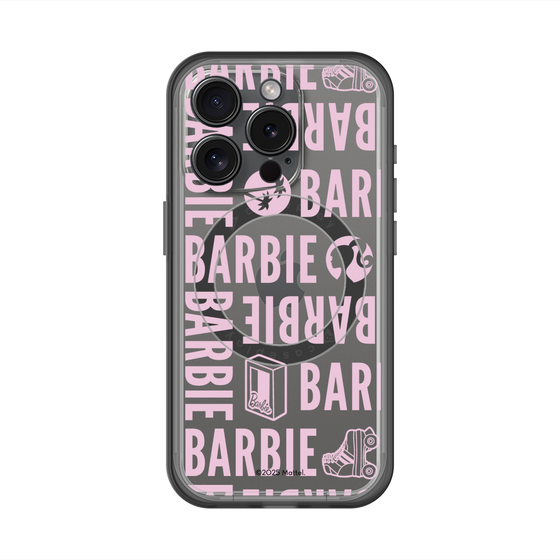 スリムプロテクションプレミアムケース with MagSafe［ Barbie - ロゴパターン3 - クリア ］