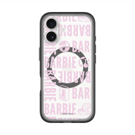 スリムプロテクションプレミアムケース with MagSafe［ Barbie - ロゴパターン3 - クリア ］