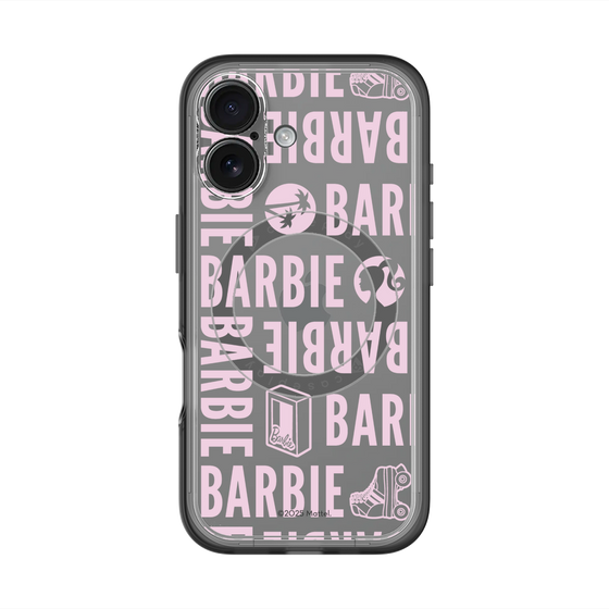 スリムプロテクションプレミアムケース with MagSafe［ Barbie - ロゴパターン3 - クリア ］