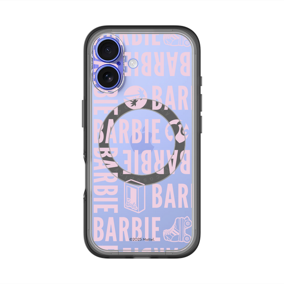 スリムプロテクションプレミアムケース with MagSafe［ Barbie - ロゴパターン3 - クリア ］