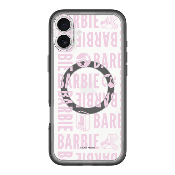 スリムプロテクションプレミアムケース with MagSafe［ Barbie - ロゴパターン3 - クリア ］