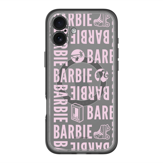 スリムプロテクションプレミアムケース with MagSafe［ Barbie - ロゴパターン3 - クリア ］