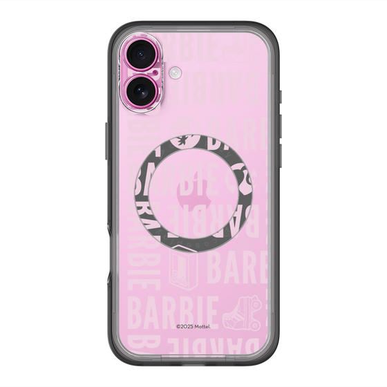スリムプロテクションプレミアムケース with MagSafe［ Barbie - ロゴパターン3 - クリア ］