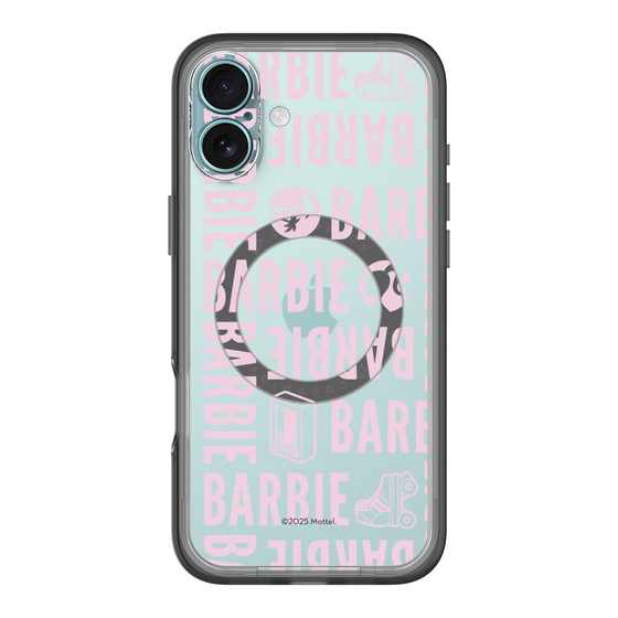 スリムプロテクションプレミアムケース with MagSafe［ Barbie - ロゴパターン3 - クリア ］