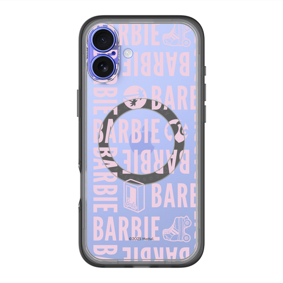 スリムプロテクションプレミアムケース with MagSafe［ Barbie - ロゴパターン3 - クリア ］