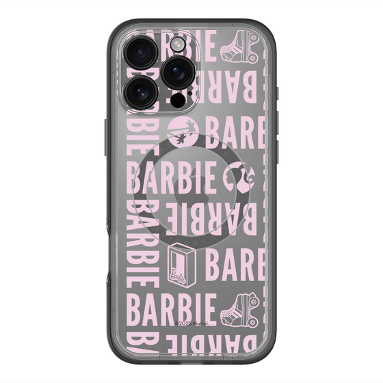 スリムプロテクションプレミアムケース with MagSafe［ Barbie - ロゴパターン3 - クリア ］