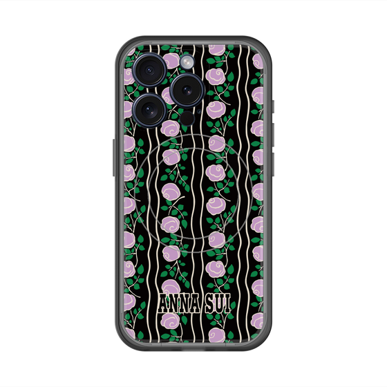 スリムプロテクションプレミアムケース with MagSafe［ ANNA SUI - ROSE STRIPE ］