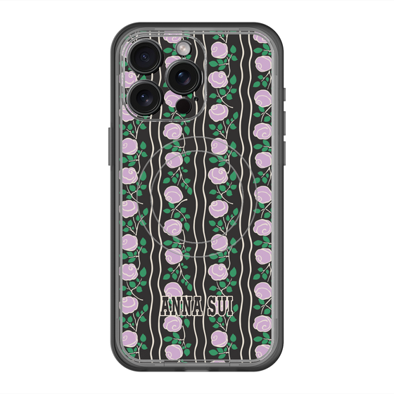 スリムプロテクションプレミアムケース with MagSafe［ ANNA SUI - ROSE STRIPE ］