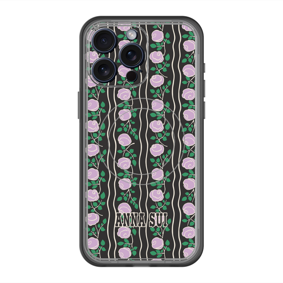 スリムプロテクションプレミアムケース with MagSafe［ ANNA SUI - ROSE STRIPE ］