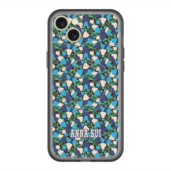 スリムプロテクションプレミアムケース with MagSafe［ ANNA SUI - HEARTS VINE - BLUE ］