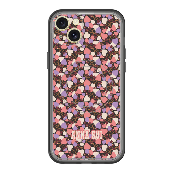 スリムプロテクションプレミアムケース with MagSafe［ ANNA SUI - HEARTS VINE - PINK ］