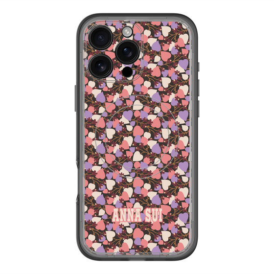 スリムプロテクションプレミアムケース with MagSafe［ ANNA SUI - HEARTS VINE - PINK ］