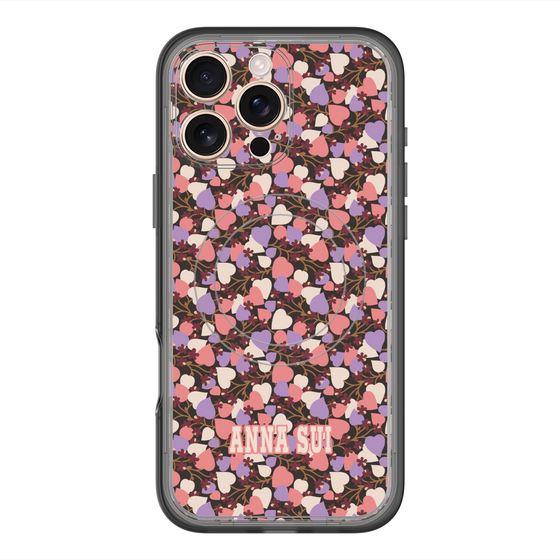 スリムプロテクションプレミアムケース with MagSafe［ ANNA SUI - HEARTS VINE - PINK ］