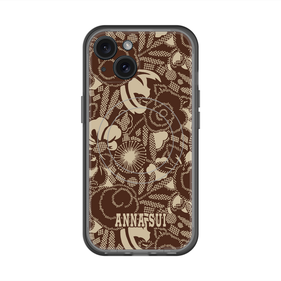 スリムプロテクションプレミアムケース with MagSafe［ ANNA SUI - STITCHED FLORAL ］