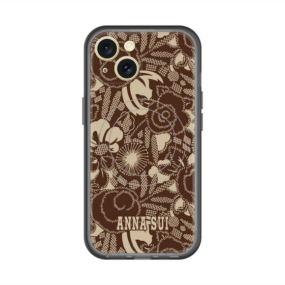 スリムプロテクションプレミアムケース with MagSafe［ ANNA SUI - STITCHED FLORAL ］