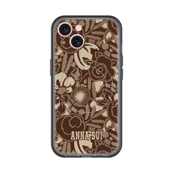 スリムプロテクションプレミアムケース with MagSafe［ ANNA SUI - STITCHED FLORAL ］