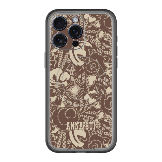 スリムプロテクションプレミアムケース with MagSafe［ ANNA SUI - STITCHED FLORAL ］