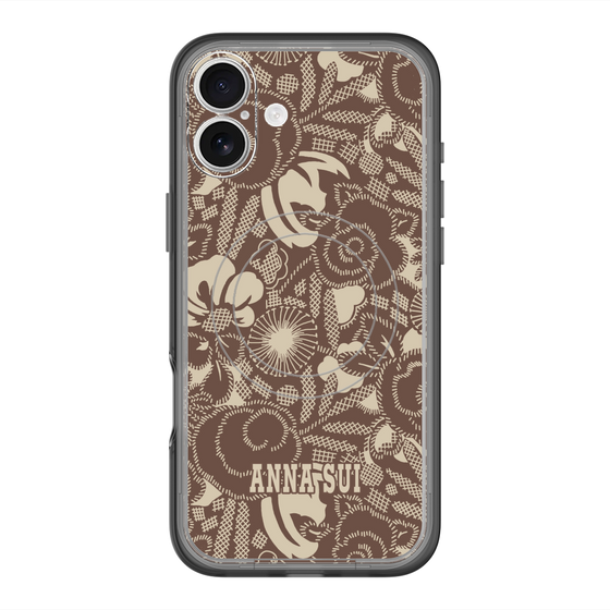 スリムプロテクションプレミアムケース with MagSafe［ ANNA SUI - STITCHED FLORAL ］