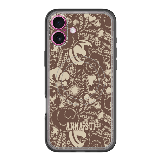 スリムプロテクションプレミアムケース with MagSafe［ ANNA SUI - STITCHED FLORAL ］