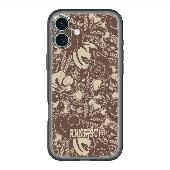スリムプロテクションプレミアムケース with MagSafe［ ANNA SUI - STITCHED FLORAL ］