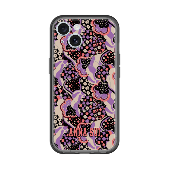 スリムプロテクションプレミアムケース with MagSafe［ ANNA SUI - WAVY CLOUDS ］