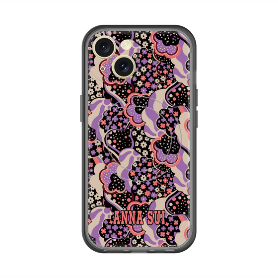 スリムプロテクションプレミアムケース with MagSafe［ ANNA SUI - WAVY CLOUDS ］