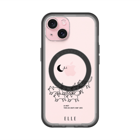 スリムプロテクションプレミアムケース with MagSafe［ ELLE - All cats are grey in the dark ］