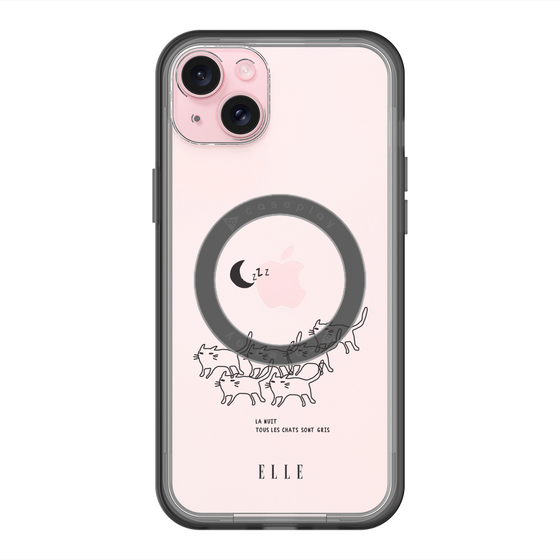 スリムプロテクションプレミアムケース with MagSafe［ ELLE - All cats are grey in the dark ］