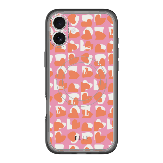 スリムプロテクションプレミアムケース with MagSafe［ ELLE - Saint Valentin - ピンク ］