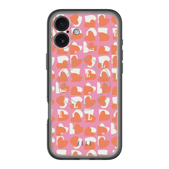 スリムプロテクションプレミアムケース with MagSafe［ ELLE - Saint Valentin - ピンク ］